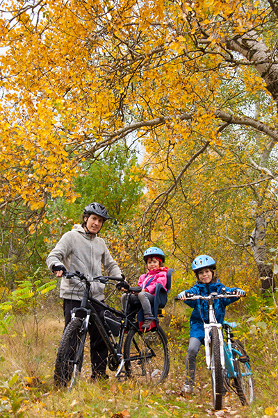 Family enjoying outdoor activities